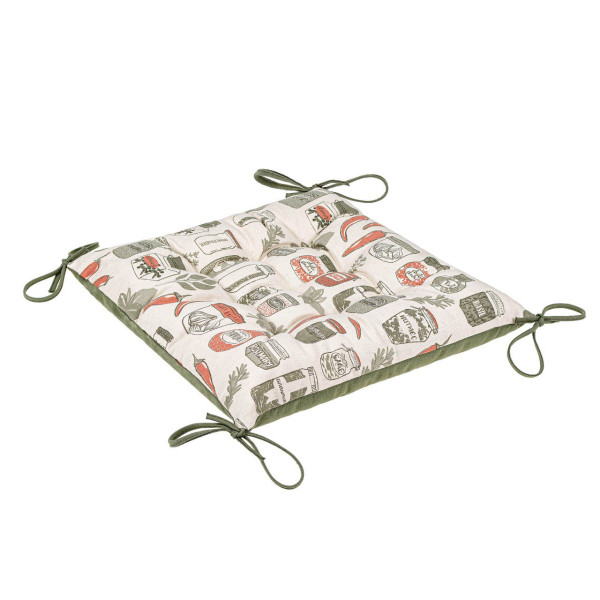 Фото - Подушка для стільця Home Line 40х40 см на зав‘язках Теракот-Св.Авокадо (186721) Фото - Подушка для стільця Home Line 40х40 см на зав‘язках Теракот-Св.Авокадо (186721)