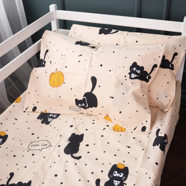 Фото - Наволочка MirSon Kids Time Бязь 17-0856 Pumpkitty 70х70 (2200011706238)