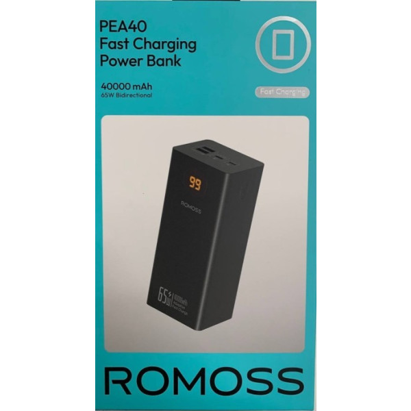 Фото - Батарея мобільна Romoss 40000mAh PEA40 65W (PEA40-382-2131H) Black