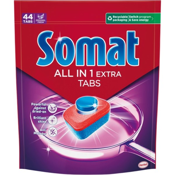 Фото - Таблетка для посудомийної машини Somat All in 1 Extra 44 шт
