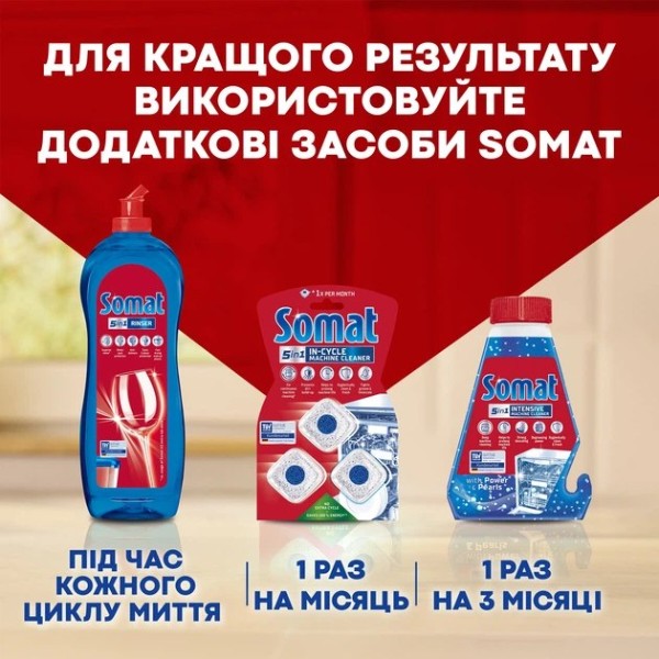 Фото - Таблетка для посудомийної машини Somat All in 1 Extra 44 шт