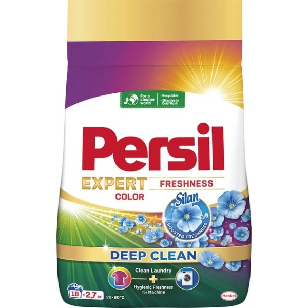 Фото - Пральний порошок Persil авт. Колор Свіжiсть від Сілан 2,7 кг, 18 циклів Фото - Пральний порошок Persil авт. Колор Свіжiсть від Сілан 2,7 кг, 18 циклів