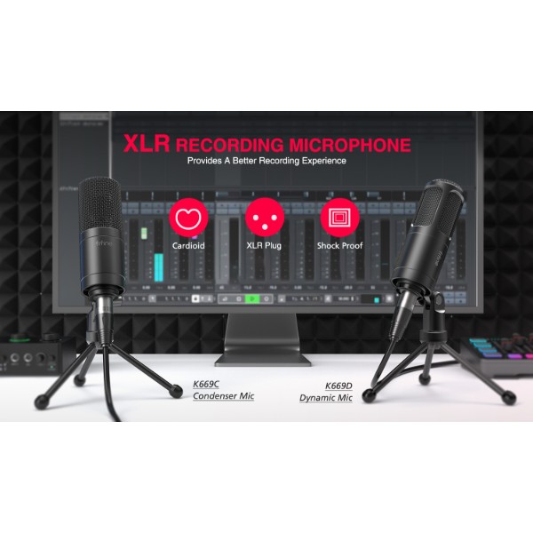 Фото - Микрофон для компьютера проводной Fifine K669D XLR