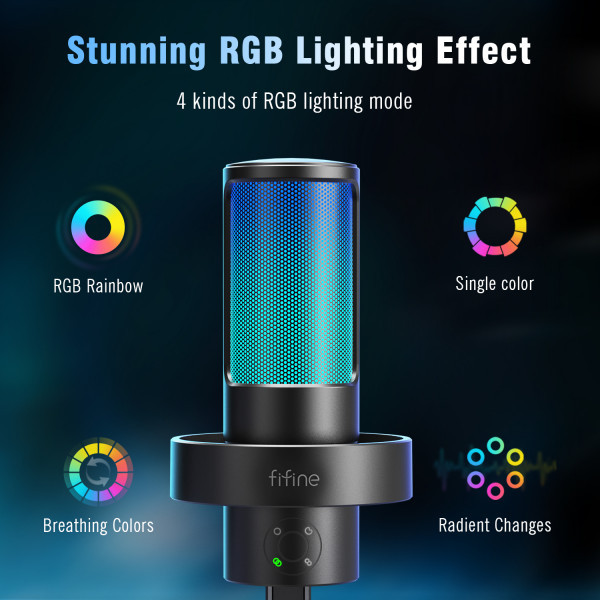 Фото - Мікрофон до комп'ютера Fifine Ampliagame A8 Plus RGB