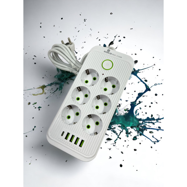 Фото - Сетевой фильтр XOKO SP-6-4-1 2 м 6 розетки 5 USB White (XК-SP6-4-1-WH)