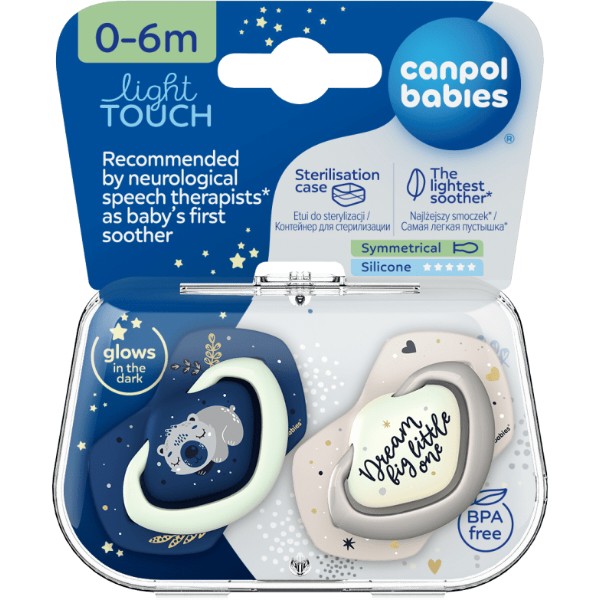 Фото - Симметричная пустышка Canpol babies 0-6 мес SLEEPY KOALA 2 шт. - синяя (22/658_blu)