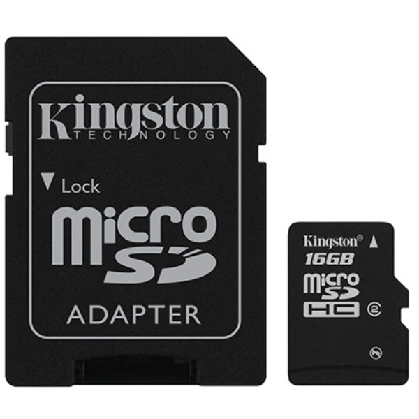 Фото - Карта памяти Kingston microSD 16GB Class 4+SD adapter (SDC4/16GB)