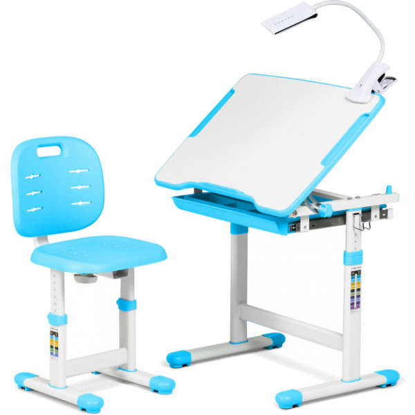 Фото - Комплект меблів шкільний 3 елементи FunDesk Piccolino III Blue