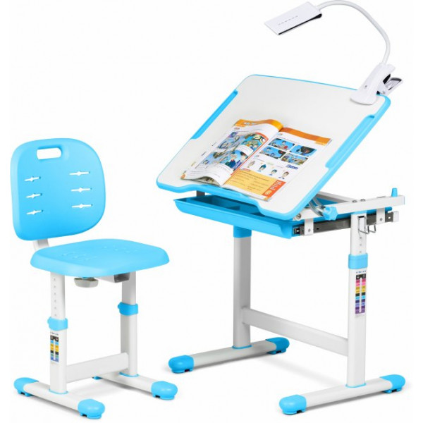 Фото - Комплект меблів шкільний 3 елементи FunDesk Piccolino III Blue