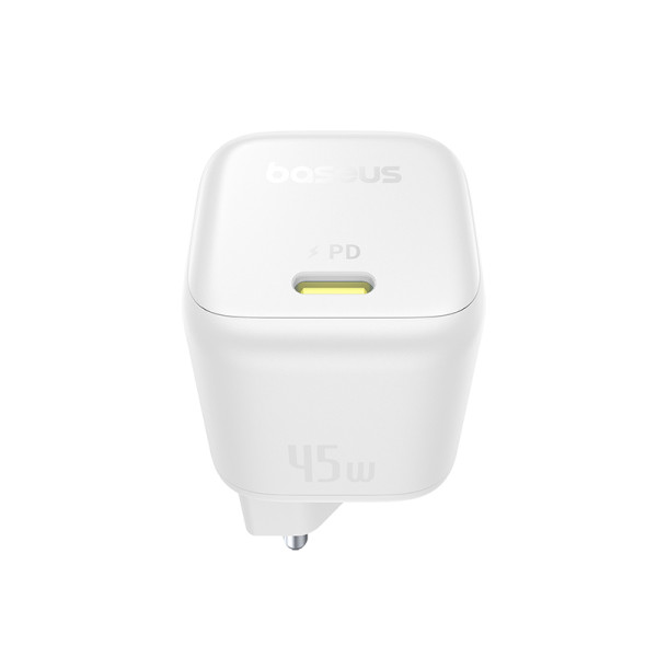 Фото - Мережевий зарядний пристрій Baseus PicoGo GaN Fast Charger 1C 45W EU Moon White (P10176800213-00)