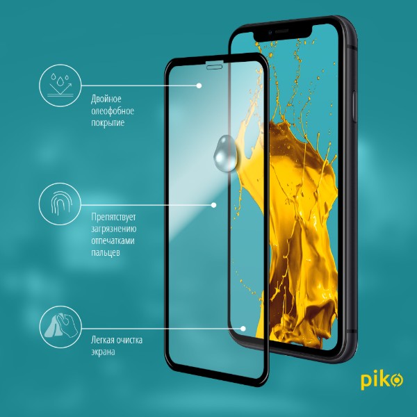 Фото - Захисне скло для смартфону Piko 9H for Apple iPhone 11 / iPhone XR Black (1283126496066)