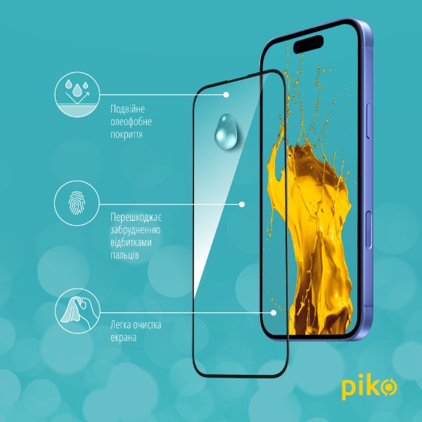 Фото - Захисне скло для смартфону Piko 9H for Apple iPhone 16 Plus / iPhone 15 Plus Black (1283126594762)