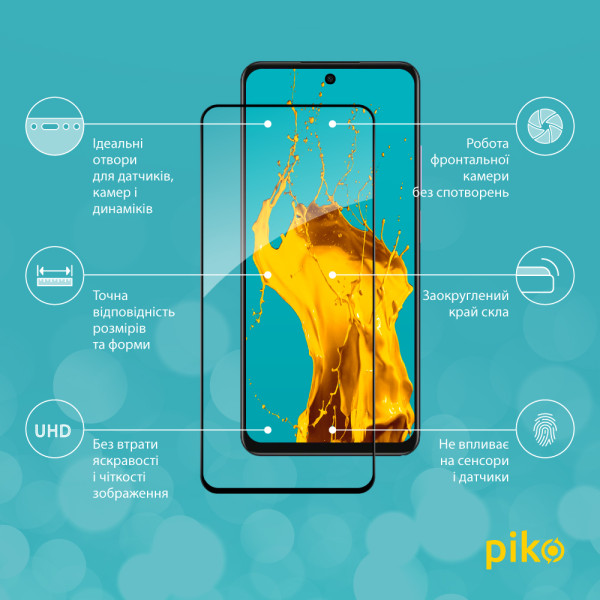 Фото - Захисне скло для смартфону Piko 9H for Oppo A3 5G Black (1283126598654)