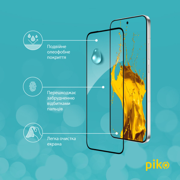Фото - Захисне скло для смартфону Piko 9H for Oppo A6 pro Black (1283126637179)