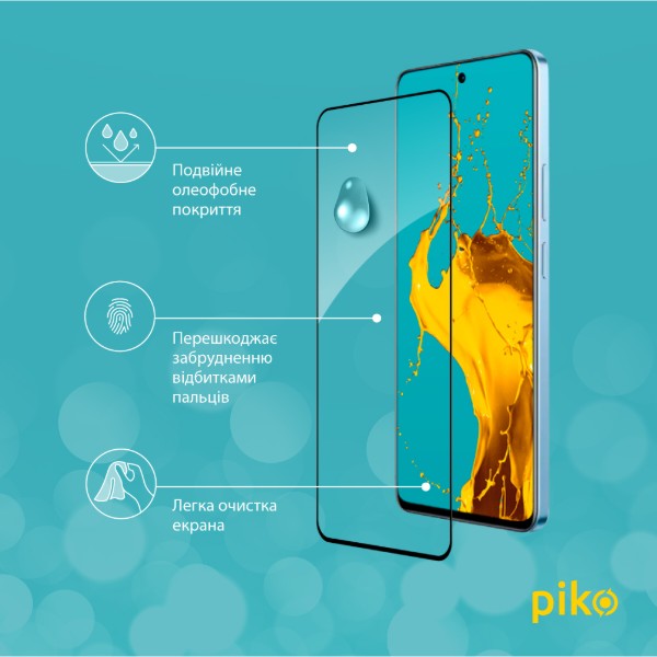 Фото - Захисне скло для смартфону Piko 9H for Realme 12 4G Black (1283126598647)