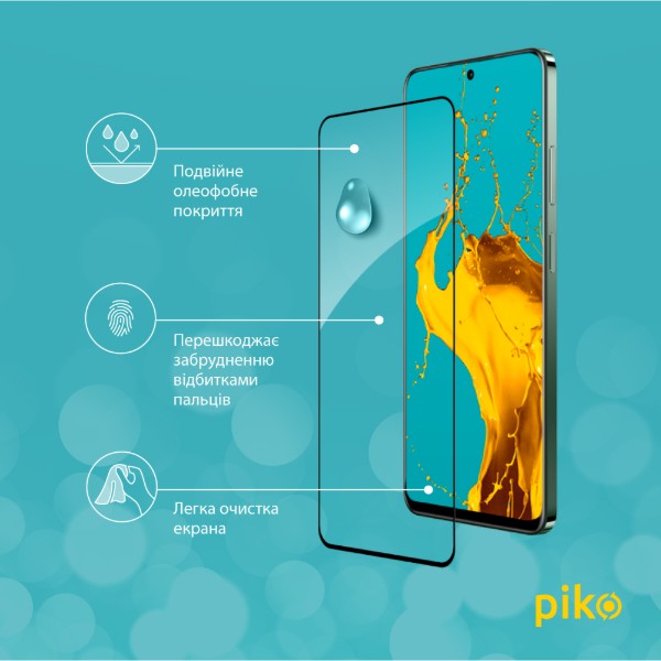 Фото - Захисне скло для смартфону Piko 9H for Realme 12+ Black (1283126592492)