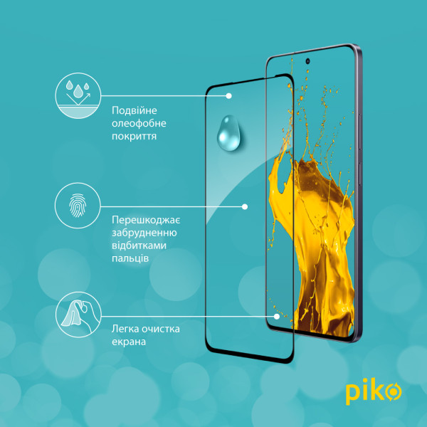Фото - Захисне скло для смартфону Piko 9H for Realme 13+ Black (1283126607547)