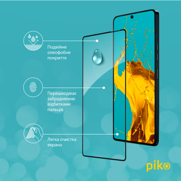 Фото - Захисне скло для смартфону Piko 9H for Tecno Pova 6 / Pova 6 Pro Black (1283126593437)