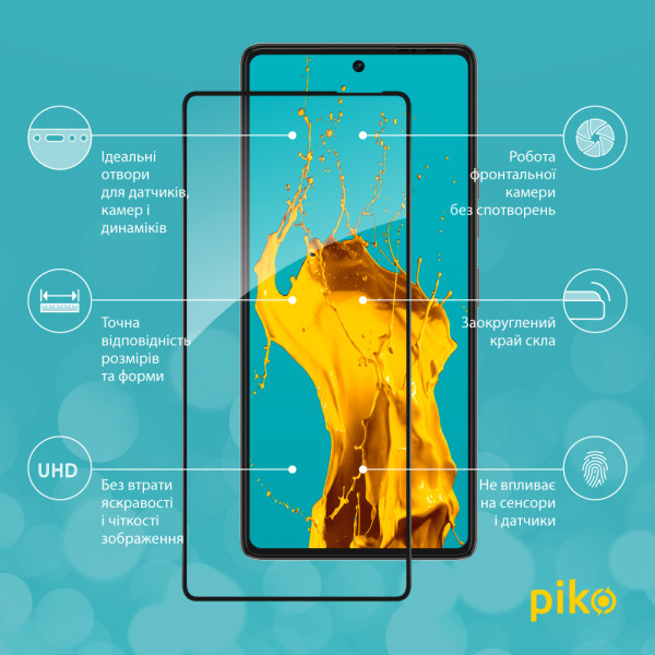 Фото - Захисне скло для смартфону Piko 9H for Tecno Pova 6 / Pova 6 Pro Black (1283126593437)