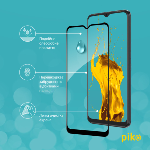 Фото - Захисне скло для смартфону Piko 9H for Tecno Spark 7 Black (1283126515217)