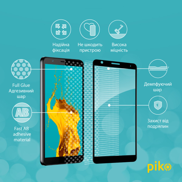 Фото - Защитное стекло для смартфона Piko 9H for ZTE Blade A31 Plus Black (1283126523120)