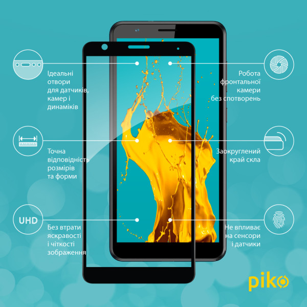 Фото - Защитное стекло для смартфона Piko 9H for ZTE Blade A31 Plus Black (1283126523120)