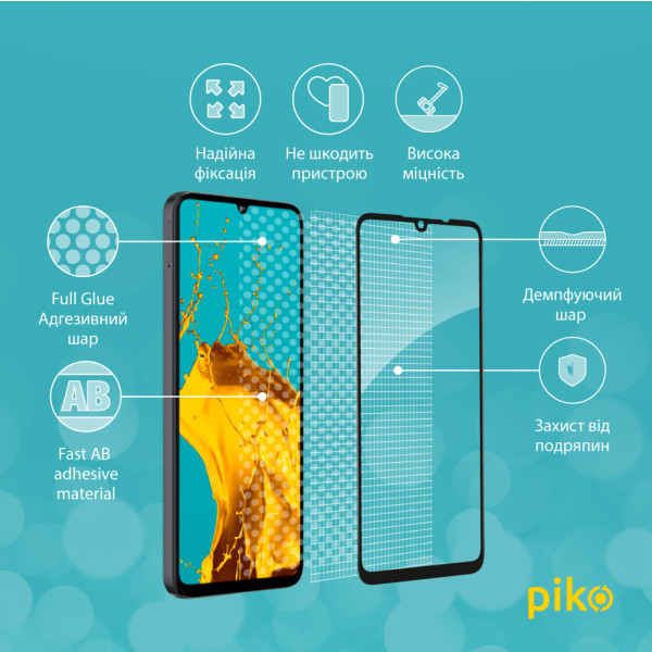 Фото - Защитное стекло для смартфона Piko 9H for ZTE Blade A55 / Blade A35 / A36 / A56 Black (1283126598630)