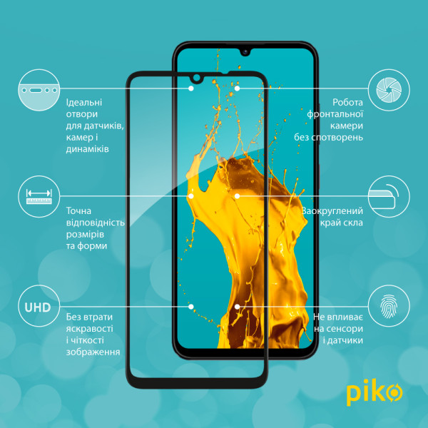 Фото - Защитное стекло для смартфона Piko 9H for ZTE Blade A55 / Blade A35 / A36 / A56 Black (1283126598630)