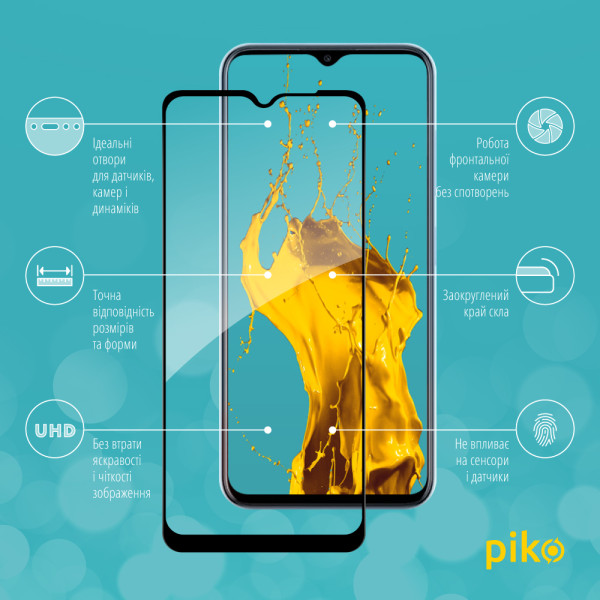 Фото - Защитное стекло для смартфона Piko 9H for ZTE Blade A73 5G Black (1283126620775)