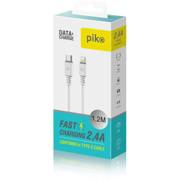 Фото - Кабель Piko CB-TT11 USB Type-C-Lightning 1.2m White (1283126504037)