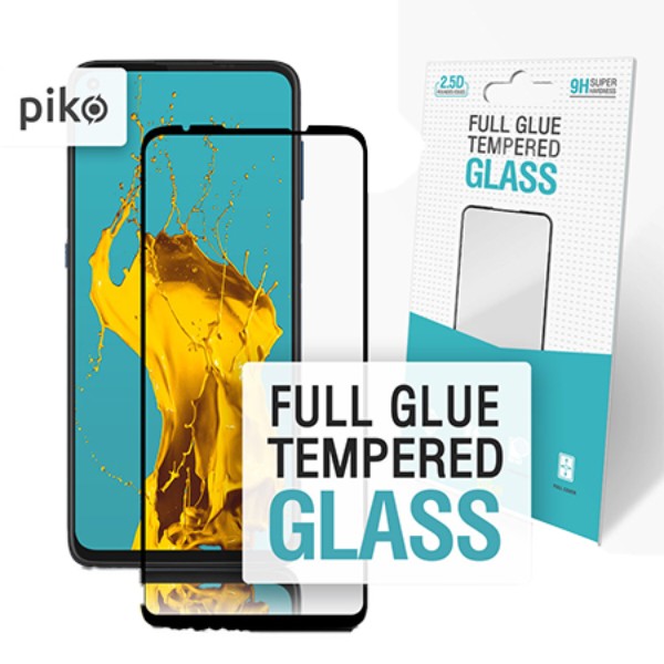 Фото - Защитное стекло для смартфона Piko Full Glue for MOTO G9 Plus (черное)