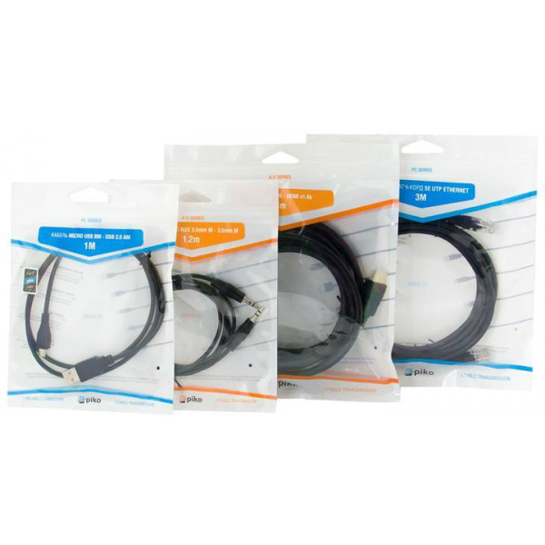Фото - Кабель Piko USB 2.0 AM-AF 3m Black (1283126474118)