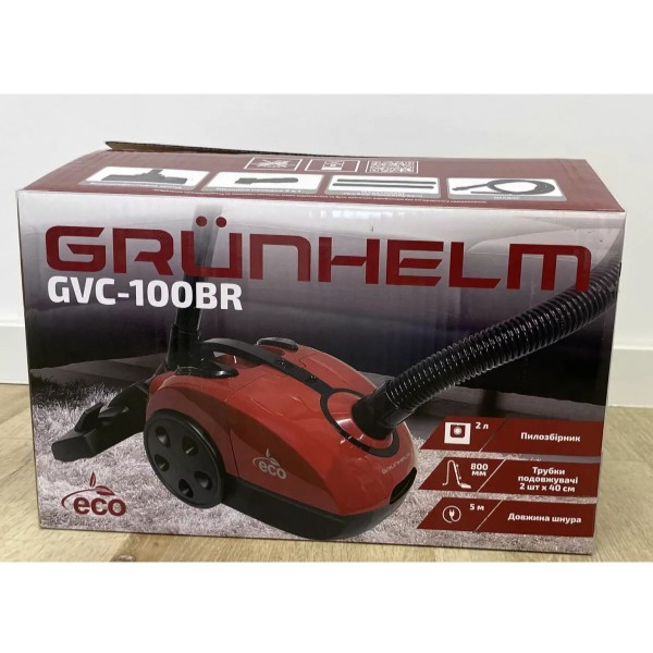 Фото - Пылесос для сухой уборки с мешком Grunhelm GVC-100BR