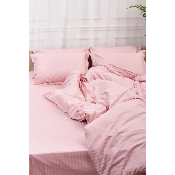Фото - Комплект постільної білизни Moon&Star Satin Stripe Stripe Pink 175х210 (MS-820003611)