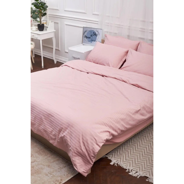 Фото - Підковдра двоспальна євро Moon&Star Satin Stripe Stripe Pink 200x220 см (MS-870000458)