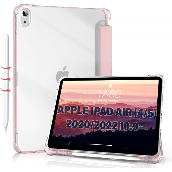Фото - Чохол для планшета BeCover Soft Edge з кріпленням Apple Pencil for Apple iPad Air (4/5) 2020/2022 10.9'' Pink (711125)