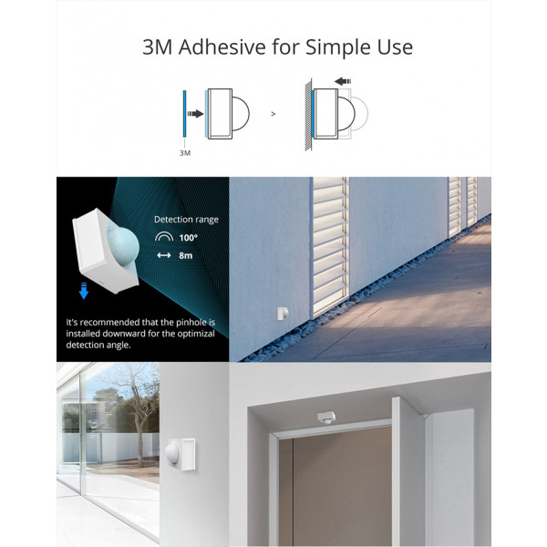 Фото - Бездротовий датчик руху Sonoff PIR3-RF