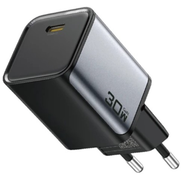 Фото - Сетевое зарядное устройство Pisen BOLT Lite 30W 1-Port GaN Fast Charger Cable Set(EU) (TP-C62_Kit)