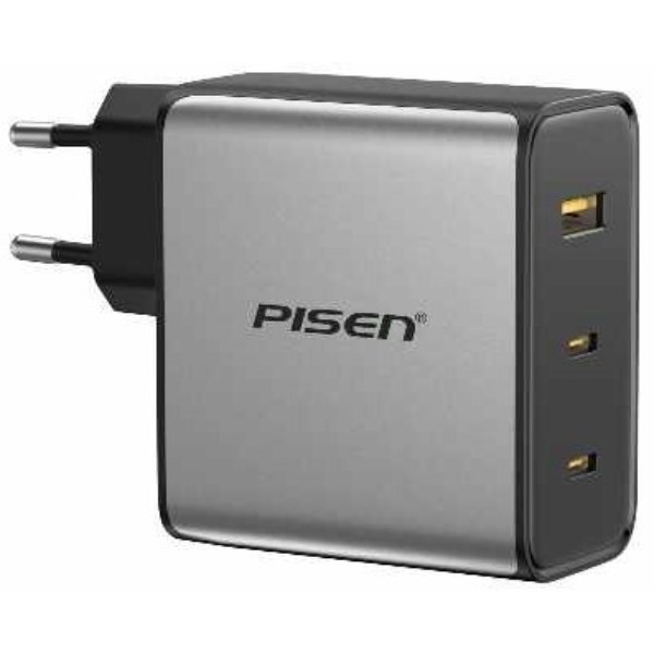 Фото - Сетевое зарядное устройство Pisen BOLT Pro 100W 3-Port GaN Fast Charger Set(EU) (TP-C67)