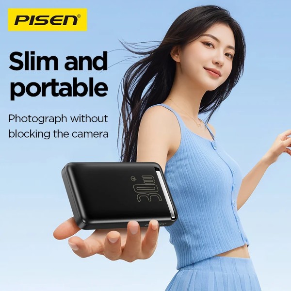 Фото - Батарея мобільна Pisen MagiPi 10000mAh Wireless Black (TP-D101)