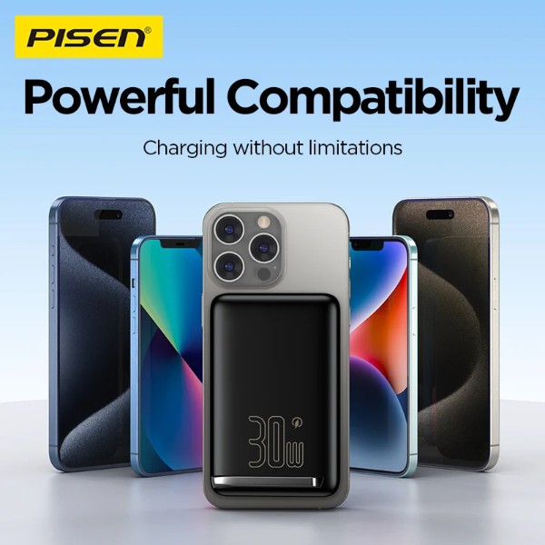 Фото - Батарея мобільна Pisen MagiPi 10000mAh Wireless Black (TP-D101)