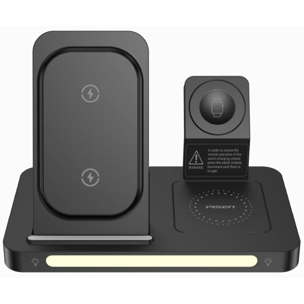Фото - Беспроводное зарядное устройство Pisen Magsafe Wireless Charging Station (Foldable 3-in-1) Black (XY-C56)