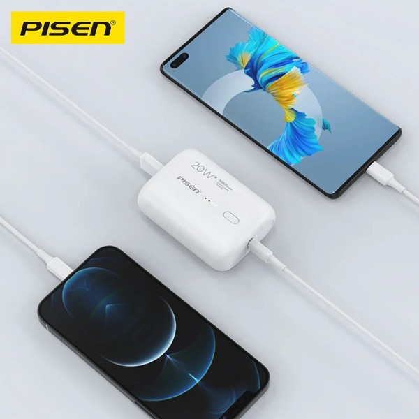 Фото - Батарея мобільна Pisen Power Tiny 20W Mini 10000mAh White (TS-D304)