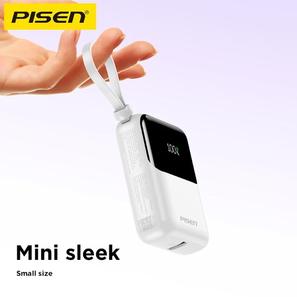 Фото - Батарея мобільна Pisen Sunny Power 22.5W 10000mAh Mini White (TP-D096)