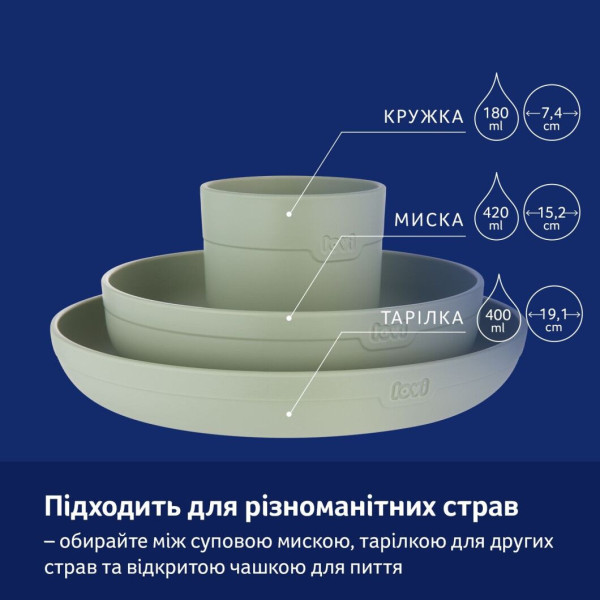 Фото - Набор детский 3 пр. Lovi Pistachio (21/533_gre)