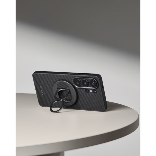 Фото - Чохол для смартфону Pitaka Cairn ProGuard Classic Twill 600D Black/Grey for Samsung Galaxy S26 Ultra (PBS2601U)