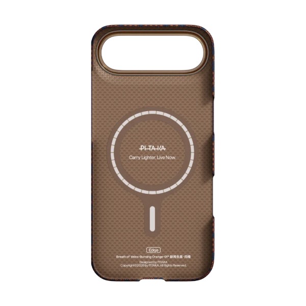Фото - Чохол для смартфону Pitaka Edge Ultra-Slim Case Breath of Veins Burning Orange for iPhone Air (BV1701A)