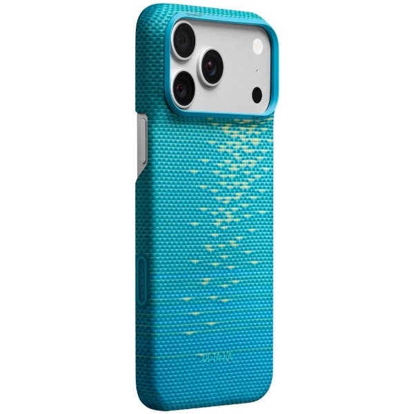 Фото - Чохол для смартфона Pitaka Edge Ultra-Slim Case Glints of Gold Lucid Blue for iPhone 18 Pro Max/17 Pro Max (KI1812PM)