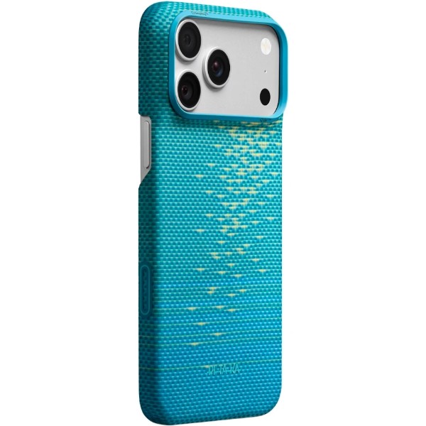 Фото - Чохол для смартфону Pitaka Edge Ultra-Slim Case Glints of Gold Lucid Blue for iPhone 18 Pro/17 Pro (KI1812P)