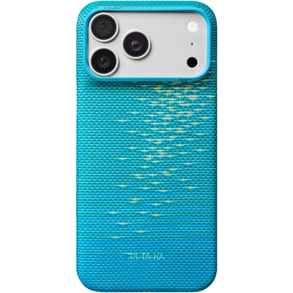 Фото - Чохол для смартфону Pitaka Edge Ultra-Slim Case Glints of Gold Lucid Blue for iPhone 18 Pro/17 Pro (KI1812P)